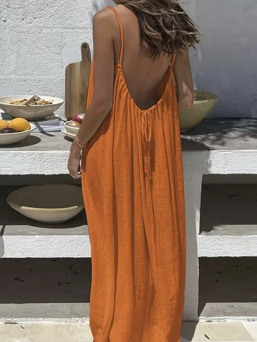 Backless Silhouette Cami Dress